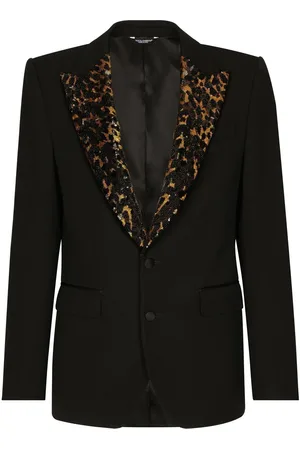 Dolce & Gabbana Sicilia-fit leopard-print tuxedo blazer