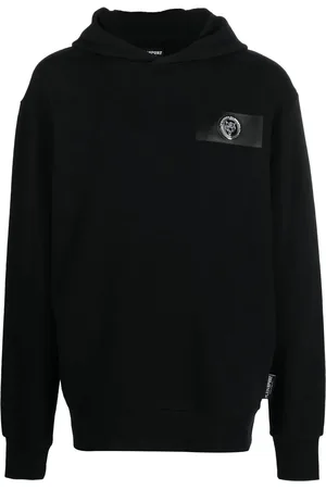 Philipp Plein Logo-patch long-sleeved hoodie