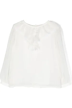 PATACHOU Ruffled-collar chiffon blouse