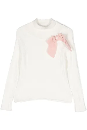 PATACHOU Bow-detail ribbed-knit jumper