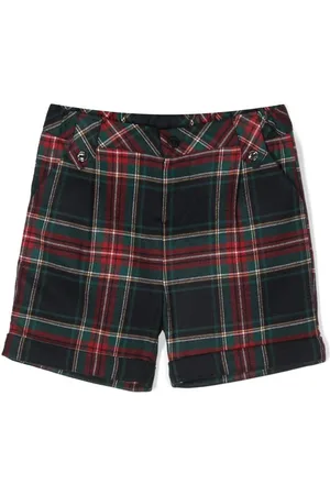 PATACHOU Tartan-check cotton shorts