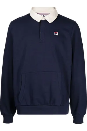 Fila Men Sweatshirts - Classic collar logo patch sweatshirt