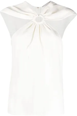 Stella McCartney Ring-hardware cold-shoulder T-shirt