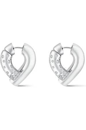 Tabayer 18kt white gold Oera diamond hoop earrings