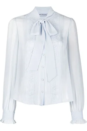 Self-Portrait Chiffon long-sleeve shirt