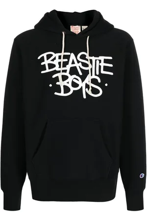 Champion Men Sweatshirts - Calligraphy-print drawstring hoodie