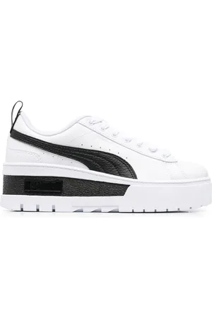 PUMA Colour-block calf-leather sneakers