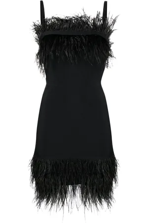 Staud Feather-trim minidress