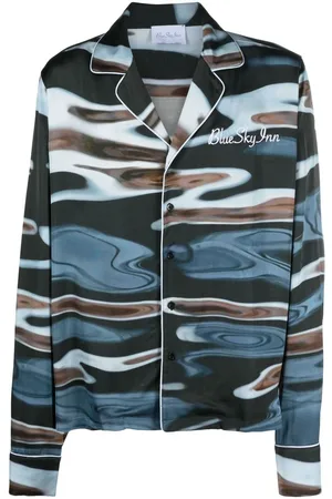 BLUE SKY INN Abstract-print long-sleeved shirt