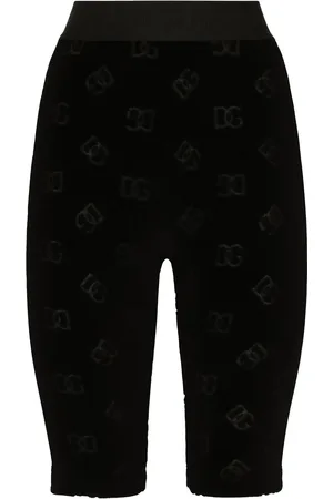 Dolce & Gabbana DG-logo flocked cycling shorts