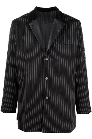 Youths in Balaclava Stripe-print single-breasted blazer