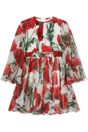 Dolce & Gabbana Poppy-print smock dress