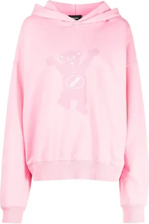 We11 Done Logo print cotton hoodie