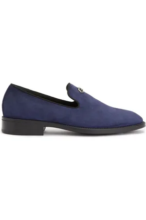 Giuseppe Zanotti Imrham logo-plaque suede loafers