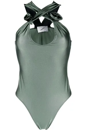COPERNI Crossover flower-detail bodysuit