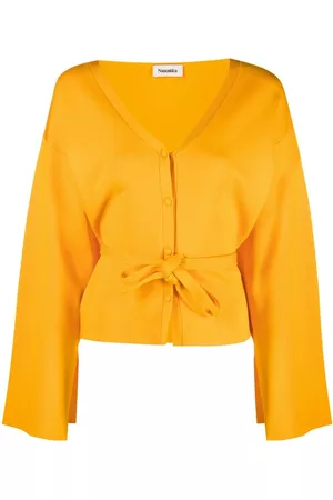 Nanushka Belted wide-sleeve cardigan