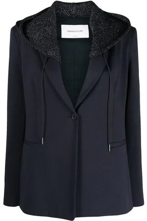 Fabiana Filippi Hooded single-breasted blazer
