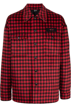 Nº21 Men Shirts - Check-pattern shirt jacket