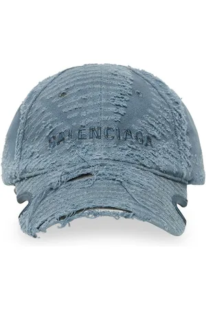 Balenciaga Men Hats - Embroidered-logo distressed cap