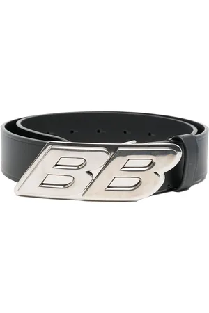 Balenciaga Logo-buckle leather belt
