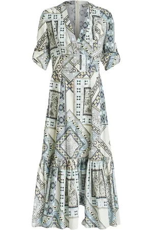 Etro Paisley-print patchwork flared dress