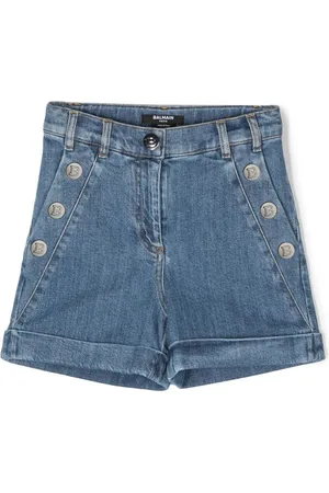 Balmain Double-buttoned denim shorts