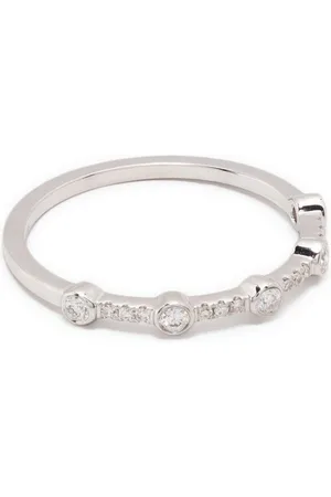 EF Collection 14kt white gold diamond stack ring