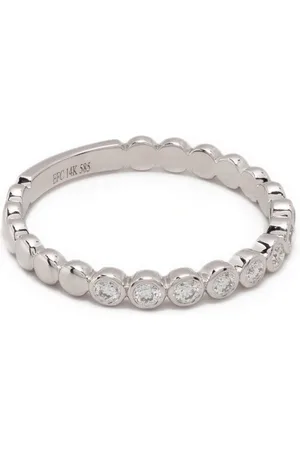 EF Collection 14kt white gold diamond stack ring