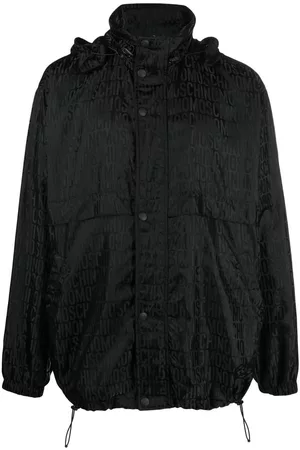 Moschino Monogram-jacquard hooded jacket
