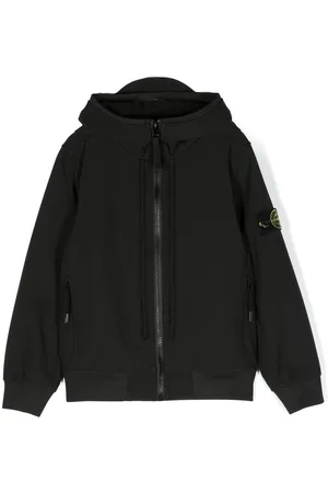 Stone Island Logo-patch zip-up jacket
