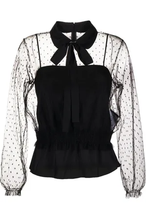 RED Valentino Polka dot transparent blouse