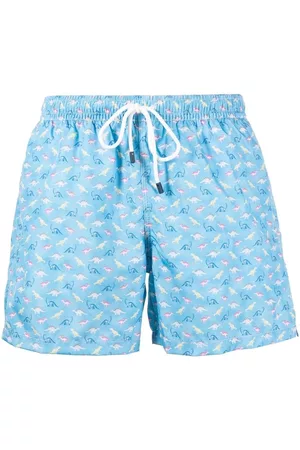 FEDELI Dinosaur-print swim shorts
