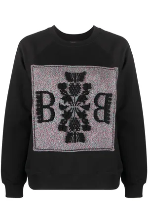 Barrie Embroidered panelled sweatshirt