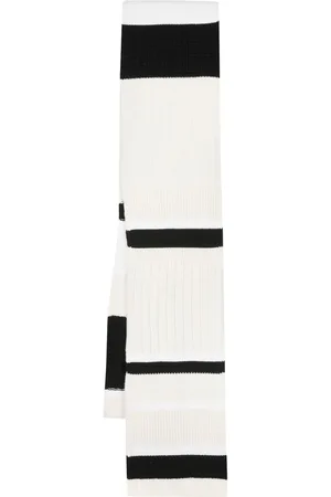 Barrie Stripe-print knit scarf
