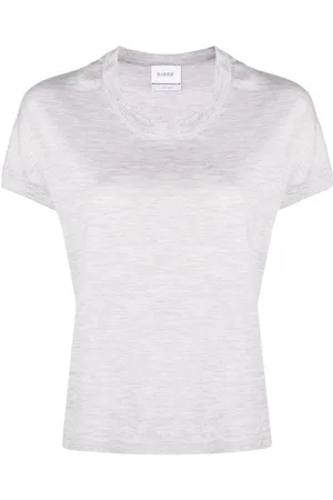 Barrie Short-sleeve cashmere top