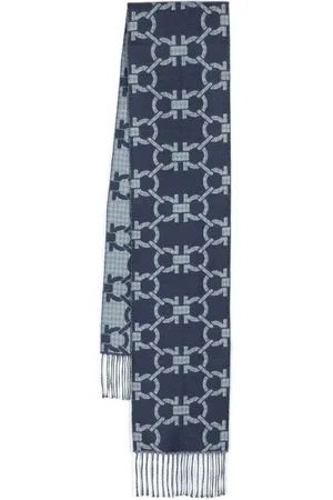 Salvatore Ferragamo Gancini-logo wool scarf