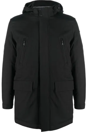 Geox Men Hoodies - Hooded zip-up padded jacket