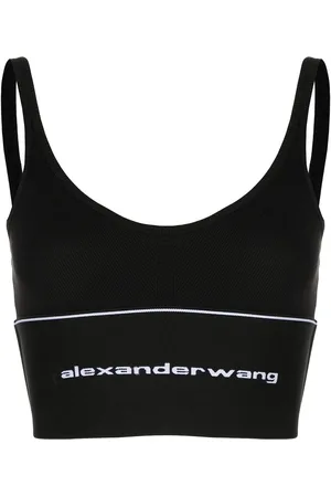 Alexander Wang Logo elasticated-hem bra