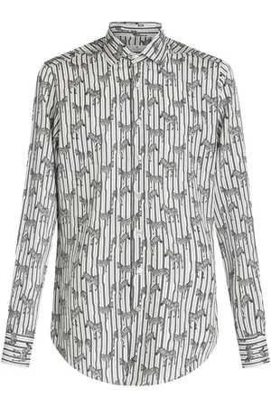 Etro Zebra-print long-sleeved shirt