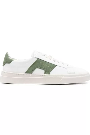 santoni Double Buckle low-top leather sneakers