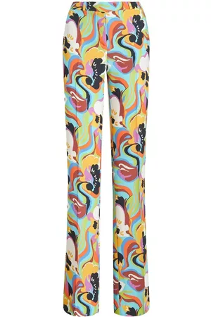 Etro Floral-print straight-leg trousers