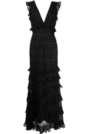 Sachin & Babi Serafina lace ruffled gown