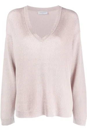Fabiana Filippi Glitter-detail V-neck sweater