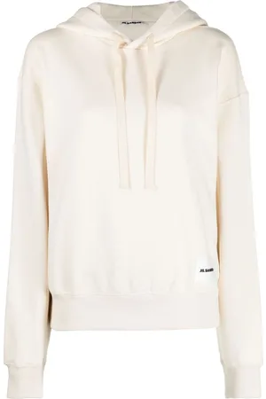 Jil Sander Logo-patch drawstring hoodie