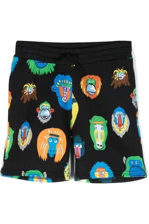 Stella McCartney Monkey-print track shorts