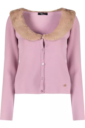 BLUMARINE Faux-shearling cardigan