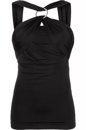 The Attico Ruched halterneck dress