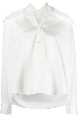 Maison Margiela Collarless denim shirt