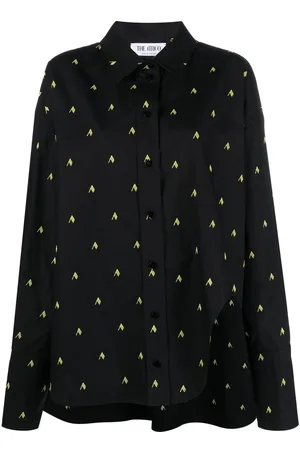 The Attico Diana oversized logo-print shirt