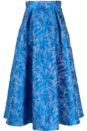 TALBOT RUNHOF Floral print ankle-length skirt